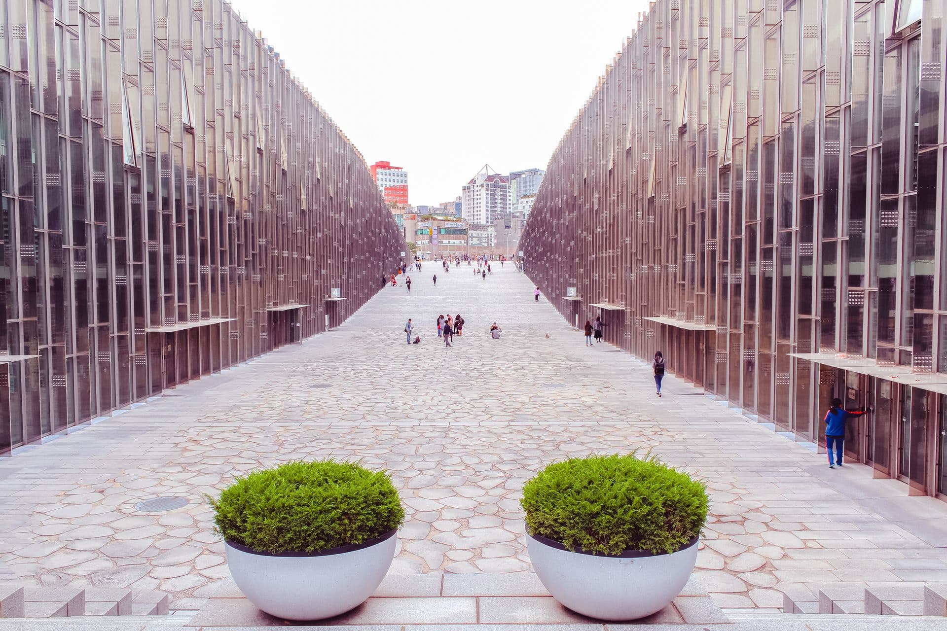 Students walking on the campus of Seoul National University in Seoul, South Korea